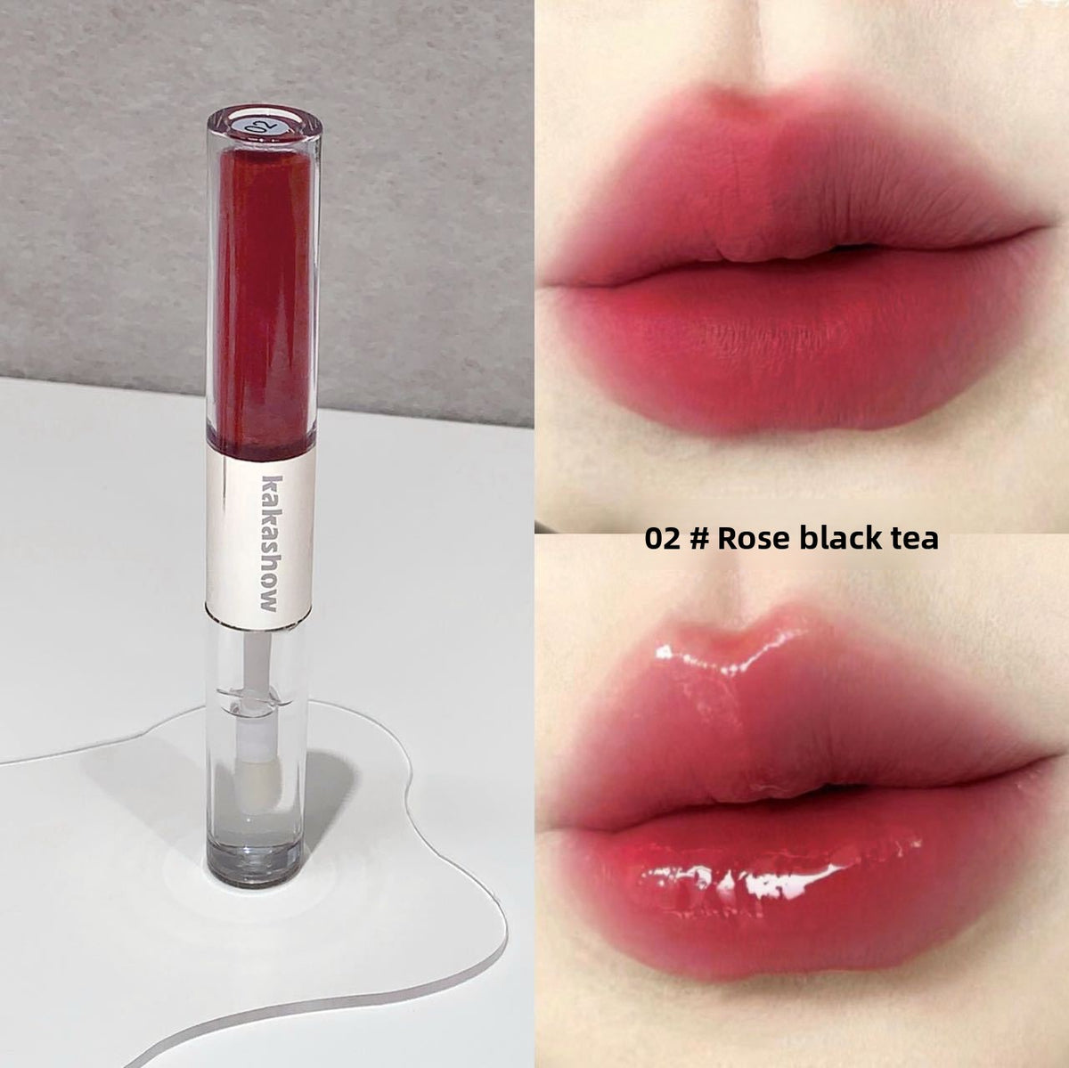 Double-ended lip gloss makeup product