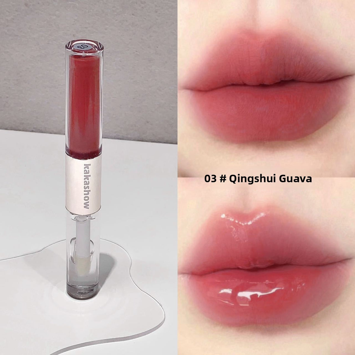 Double-ended lip gloss makeup product