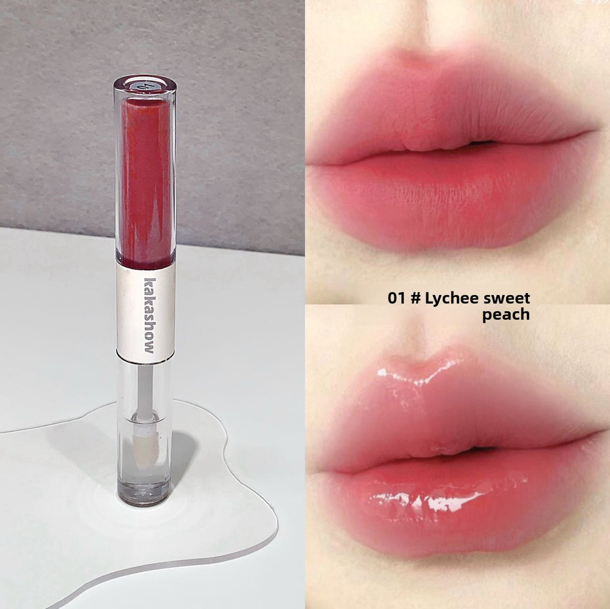 Double-ended lip gloss makeup product