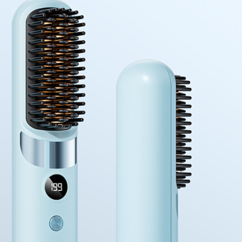 Wireless LCD Hair Straightening Comb