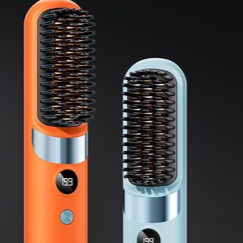 Wireless LCD Hair Straightening Comb