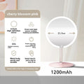 LED Lighted Makeup Mirror with Storage Foldable Desktop Mirror