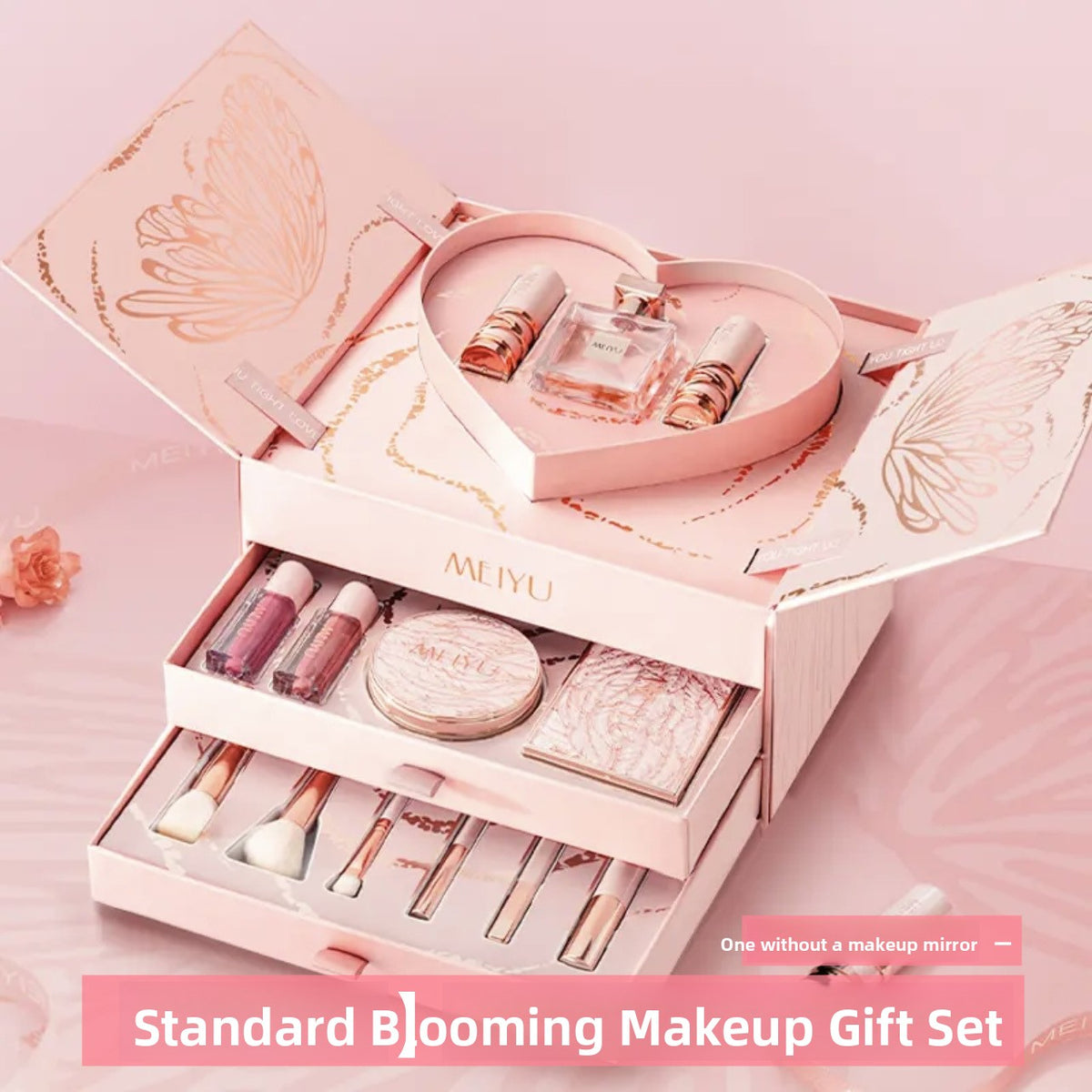 Silk Satin Makeup Gift Box with Lipstick