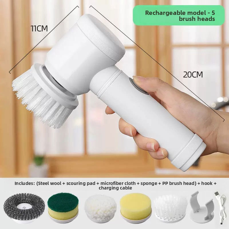 Handheld Electric Cleaning Brush 5-Piece Set