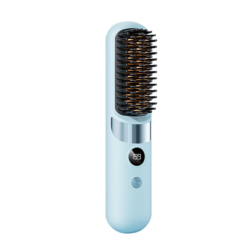 Wireless LCD Hair Straightening Comb